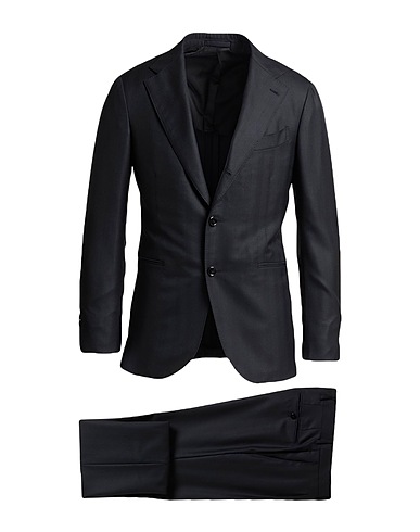 LARDINI Suits Black 100% Wool