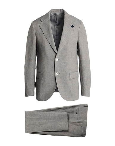 LARDINI Suits Grey 61% Linen, 39% Tencel™