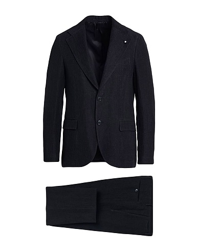 LARDINI Abito Nero 100% Lino