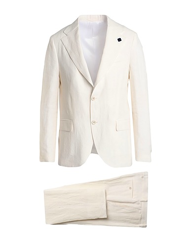 LARDINI Abito Bianco 100% Lino