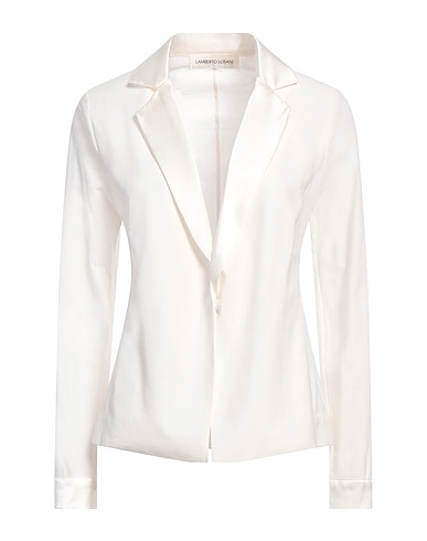 LAMBERTO LOSANI Blazer Off white 100% Cotton, Silk