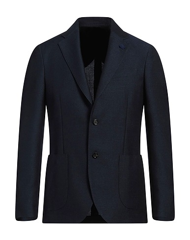 LARDINI Blazer Midnight blue 60% Mohair wool, 40% Wool