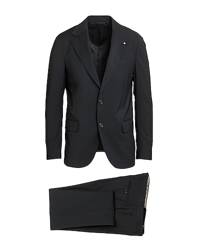 LARDINI Suits Charcoal 54% Recycled polyester, 44% Wool, 2% Elastane