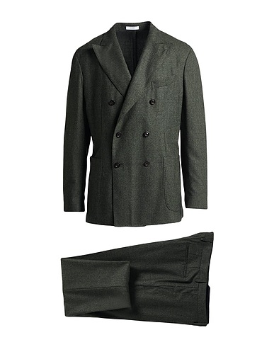 BOGLIOLI Suits Dark green 100% Virgin Wool