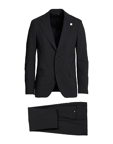 LARDINI Suits Black 55% Wool, 41% Polyester, 4% Elastane