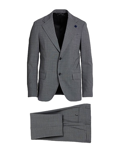 LARDINI Suits Grey 55% Wool, 41% Polyester, 4% Elastane