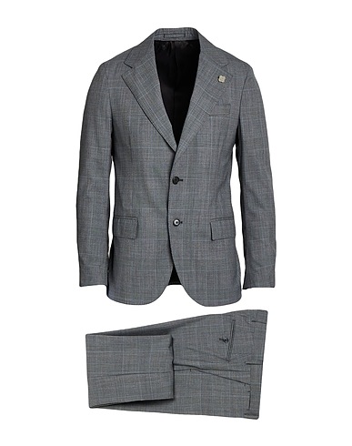 LARDINI Suits Grey 100% Wool