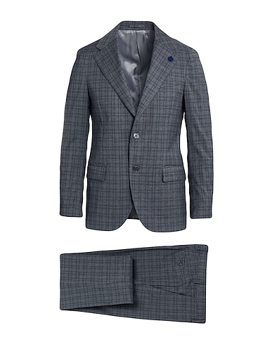 LARDINI Suits Lead 56% Wool, 26% Polyester, 16% Viscose, 2% Elastane