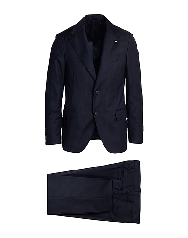 LARDINI Suits Midnight blue 98% Wool, 2% Polyester