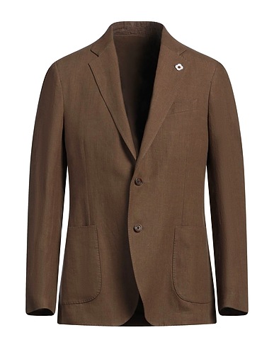 LARDINI Blazer Khaki 100% Linen