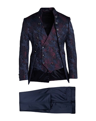 LUIGI BIANCHI Mantova Suits Midnight blue 60% Polyester, 40% Virgin Wool