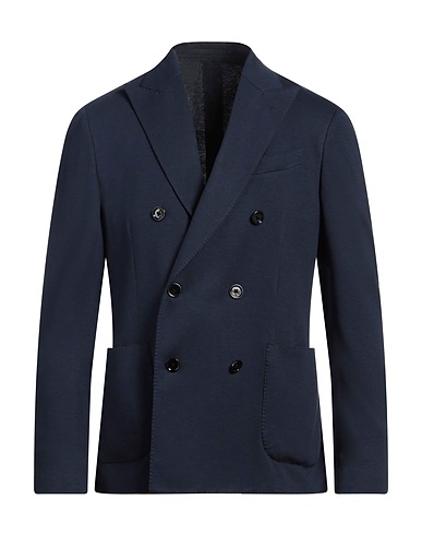 LARDINI Blazer Midnight blue 72% Cotton, 16% Silk, 12% Cashmere