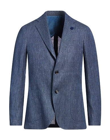 LARDINI Blazer Blue 57% Linen, 43% Cotton