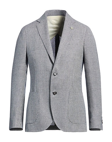 LARDINI Blazer Black 48% Wool, 28% Linen, 24% Silk