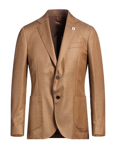 LARDINI Blazer Camel 35% Cashmere, 35% Wool, 30% Silk