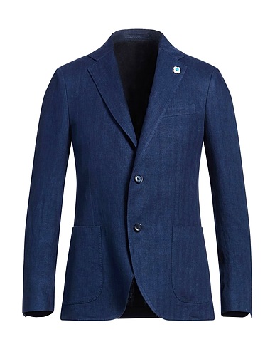 LARDINI Blazer Navy 100% Linen