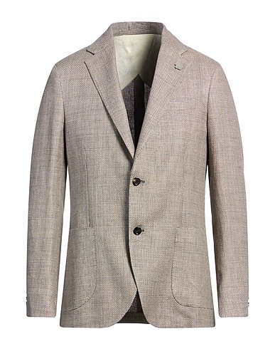 LARDINI Blazer Beige 60% Linen, 40% Wool