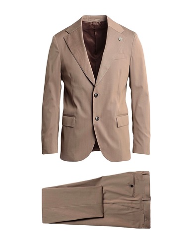 LARDINI Suits Khaki 55% Polyester, 43% Wool, 2% Elastane