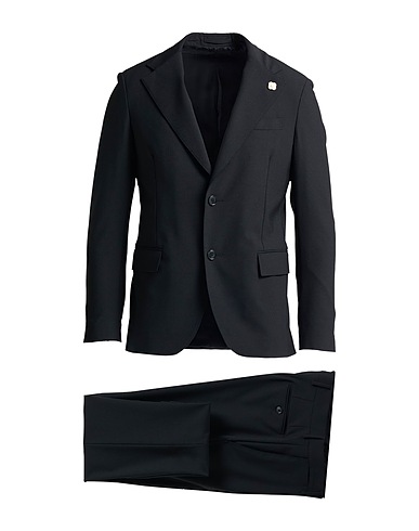 LARDINI Anzüge Schwarz 53% Polyester, 43% Wolle, 4% Elastan