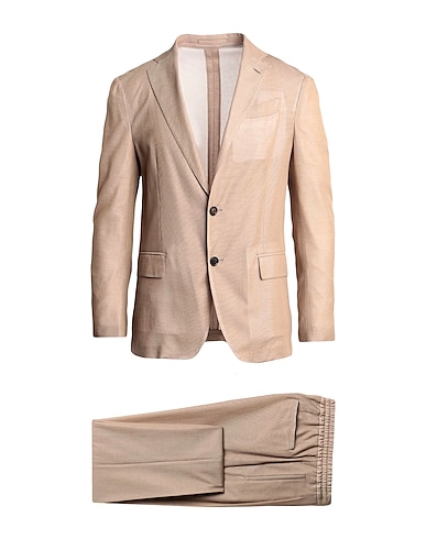 LARDINI Suits Sand 95% Cotton, 5% Polyamide
