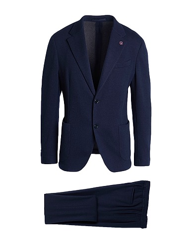 LARDINI Suits Navy blue 41% Cotton, 32% Polyamide, 26% Cashmere, 1% Other Fibres