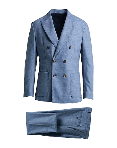 ELEVENTY Suits Slate blue 90% Wool, 8% Cashmere, 2% Elastane