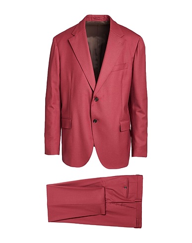LARDINI Suits Burgundy 98% Wool, 2% Elastane