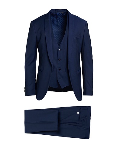 CORNELIANI Suits Navy blue 99% Virgin Wool, 1% Elastane