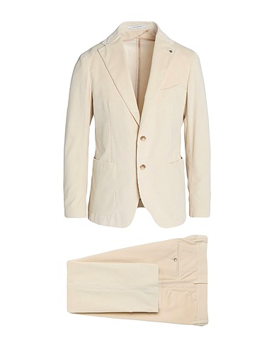 TAGLIATORE Suits Cream 92% Cotton, 8% Elastane