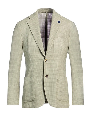 LARDINI Blazer Sage green 96% Wool, 4% Silk