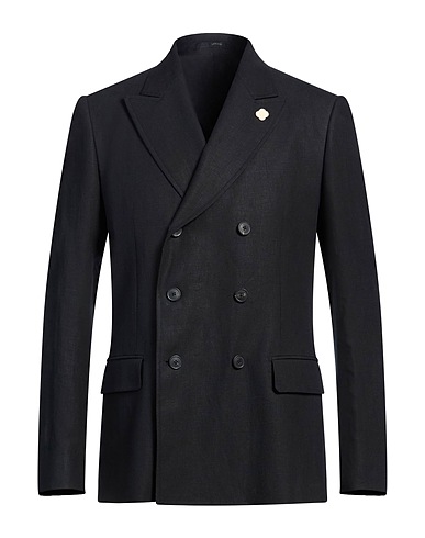 LARDINI 자켓 블랙 100% 리넨