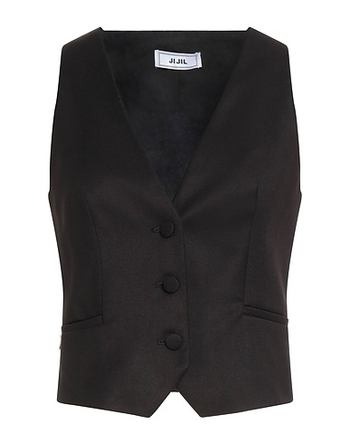 JIJIL Gilet Nero 64% Poliestere, 33% Viscosa, 3% Elastan