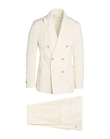 LARDINI Suits Ivory 98% Cotton, 2% Cashmere