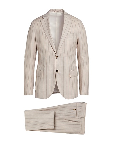 LARDINI Suits Beige 49% Wool, 42% Linen, 9% Silk
