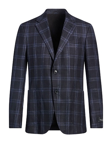 ZEGNA Blazer Midnight blue 64% Wool, 22% Silk, 14% Linen