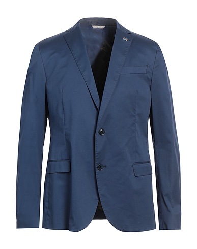 MANUEL RITZ Blazer Navy blue 97% Cotton, 3% Elastane
