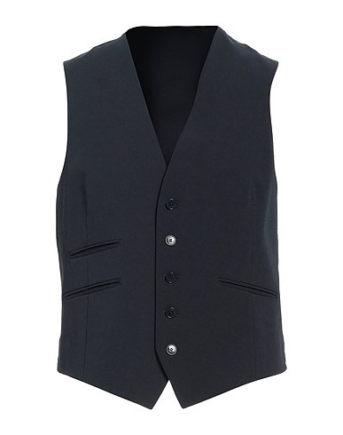 MANUEL RITZ Waistcoat Midnight blue 94% Polyester, 6% Elastane