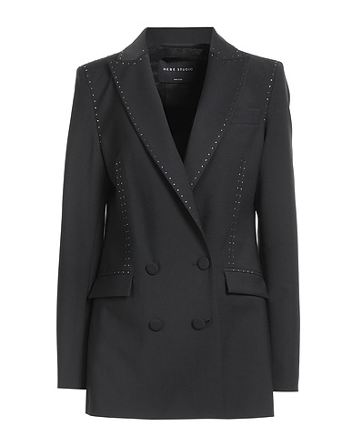 HEBE STUDIO Giacca Nero 52% Lana, 43% Poliestere, 5% Elastan