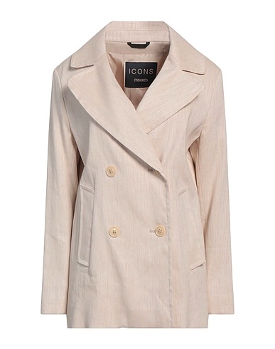 CINZIA ROCCA Full-length jacket ICONS 38% Linen, 34% Cotton, 16% Viscose, 9% Polyester, 3% Elastane