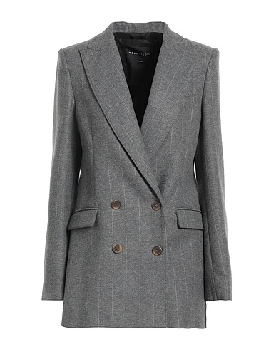 HEBE STUDIO Blazer Grey 44% Wool, 25% Polyester, 15% Viscose, 15% Polyamide, 1% Elastane