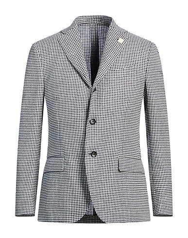 LARDINI Blazer White 48% Wool, 28% Linen, 24% Silk