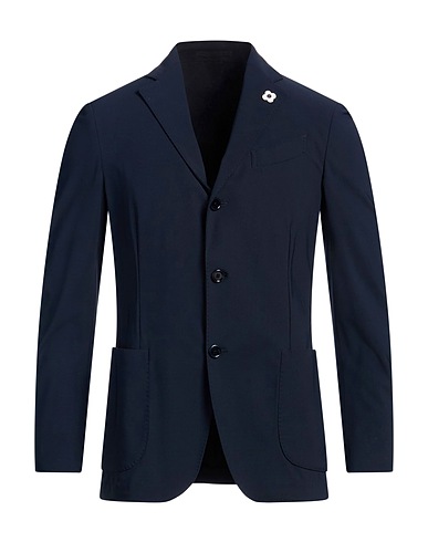 LARDINI Blazer Navy blue 74% Polyamide, 26% Elastane