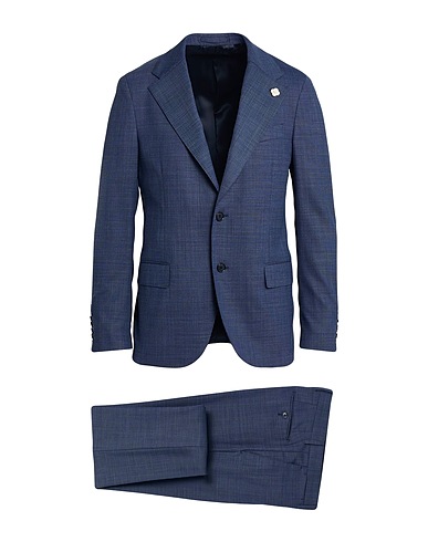 LARDINI Suits Navy 54% Polyester, 44% Wool, 2% Elastane