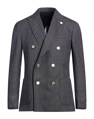 LARDINI Blazer Midnight blue 100% Wool