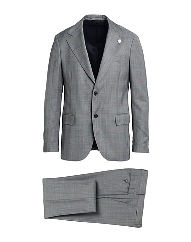 LARDINI Suits Grey 100% Wool
