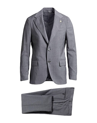 LARDINI Suits Grey 100% Wool
