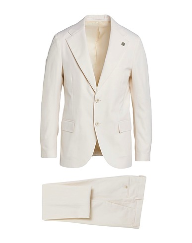 LARDINI Suits Ivory 100% Cotton