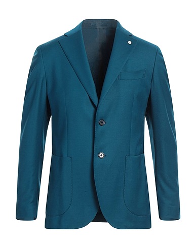 L.B.M. 1911 Blazer Deep teal 99% Virgin Wool, 1% Elastane