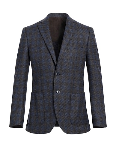 LUIGI BIANCHI Mantova Blazer Midnight blue 65% Wool, 20% Polyamide, 15% Cotton
