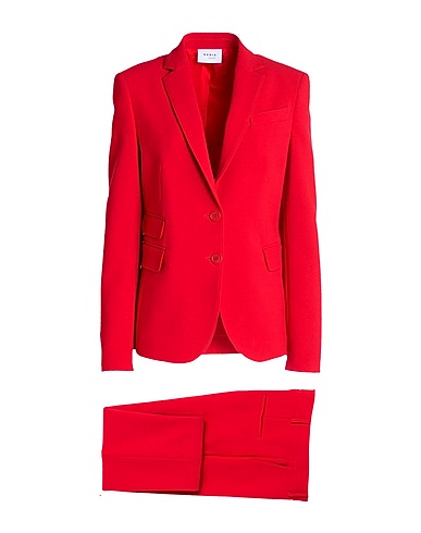 AKRIS Suit Red 95% Virgin Wool, 5% Elastane
